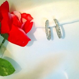 NWT Vince Camuto Clear Crystal Rhinestone Earrings